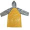 Το αδιάβροχο αδιάβροχο παιδιών PVC κίτρινο και ασημώνει το πάχος 0.18mm