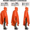 με κουκούλα πορτοκαλιά για άνδρες και για γυναίκες 340g TPU έκτακτη ανάγκη αδιάβροχων με Drawstring