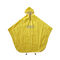 Αδιάβροχο κίτρινο Poncho βροχής ποδηλάτων γυναικών συνήθειας πολυεστέρα